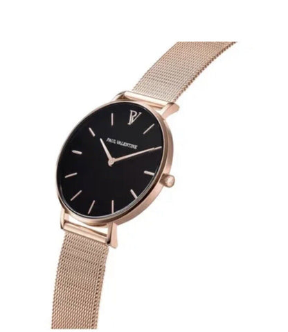 PAUL VALENTINE - PEARL ROSE GOLD MESH - roségold / 32 MM Neu mit Etikett 32211