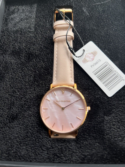 Paul Valentine Uhr Mesh Roségold 36mm NEU mit Etikett 36613