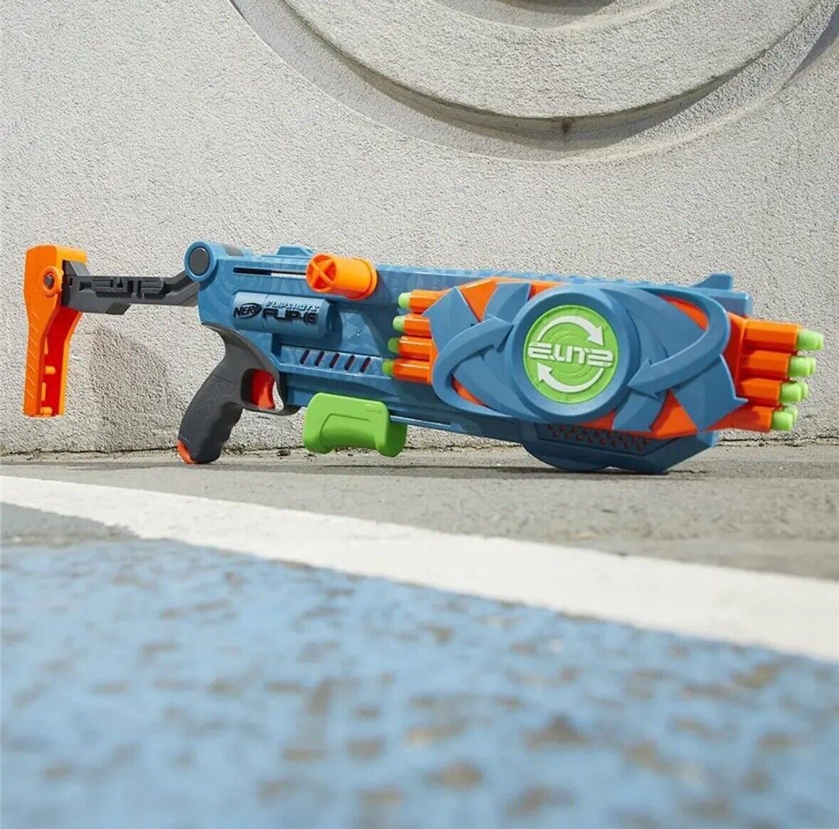 Hasbro Nerf Elite 2.0 Flipshots Flip-16 inkl. Darts in blau