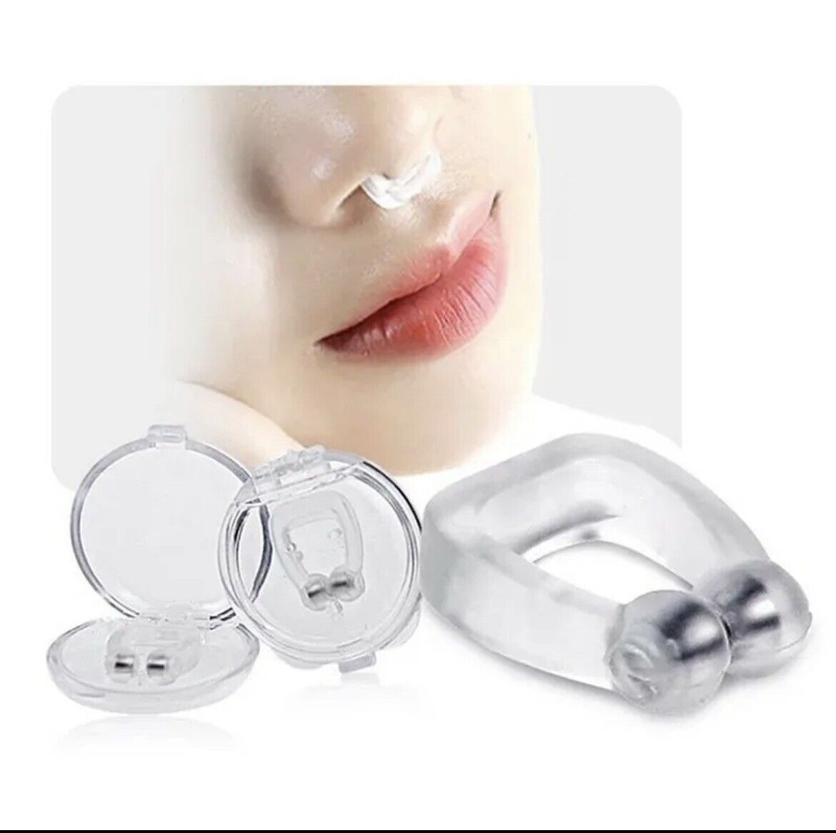 3x Schnarch Stopper Magnet Nasenclip Schnarchen Schnarchstopper+Aufbewahrungsbox