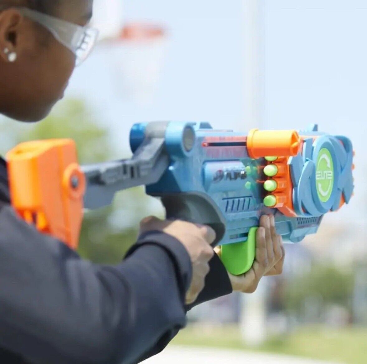 Hasbro Nerf Elite 2.0 Flipshots Flip-16 inkl. Darts in blau