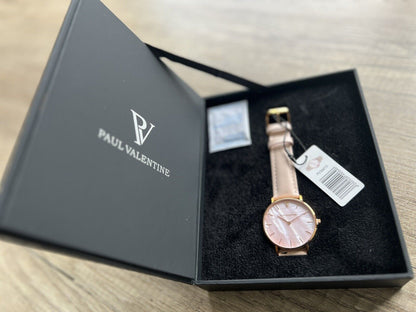 Paul Valentine Uhr Mesh Roségold 36mm NEU mit Etikett 36613