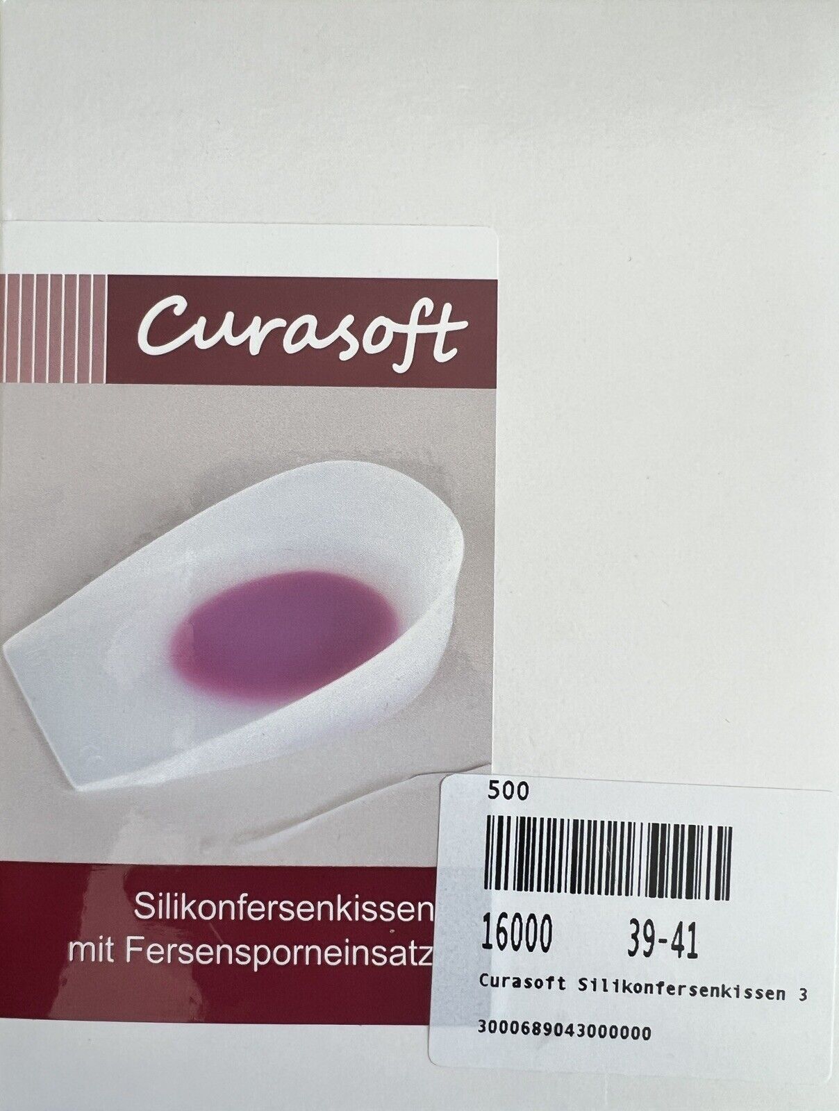 2 Fersenpolster Silikon Einlegesohlen Gel Fersenkissen Schuheinlagen Fersensporn verschiedene Größen