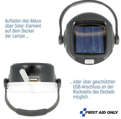 First Aid Only Notfalltasche Outdoor Lampe Erste Hilfe-Set Akku Solar