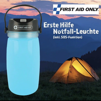 First Aid Only Notfalltasche Outdoor Lampe Erste Hilfe-Set Akku Solar