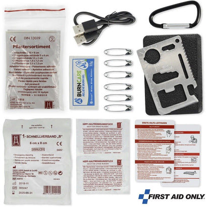First Aid Only Notfalltasche Outdoor Lampe Erste Hilfe-Set Akku Solar