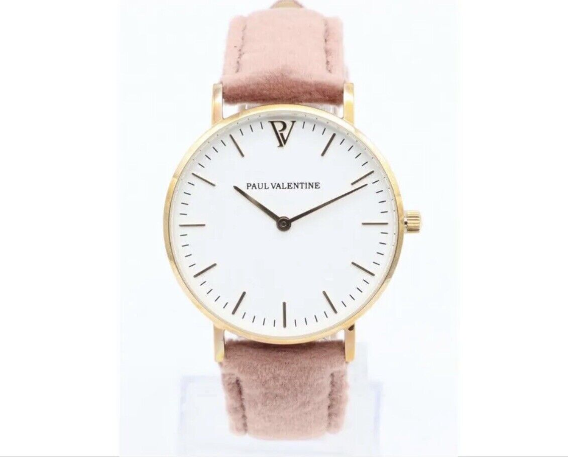 Paul Valentine Damenuhr Weiß Rosa 36mm 36149