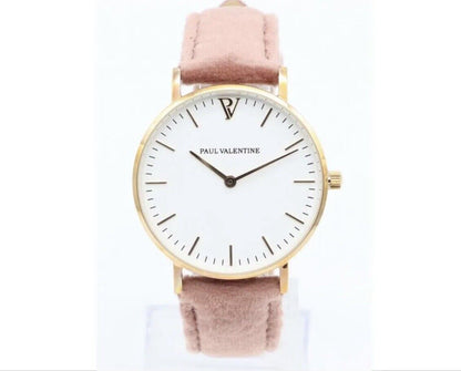 Paul Valentine Damenuhr Weiß Rosa 36mm 36149