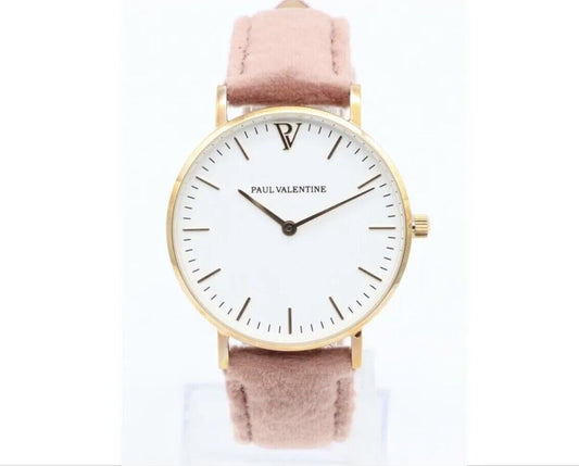 Paul Valentine Damenuhr Weiß Rosa 36mm 36149