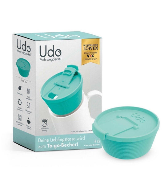 Udo Mehrwegdeckel Lieblingstasse wird zum To-go-Becher Farbe Türkis